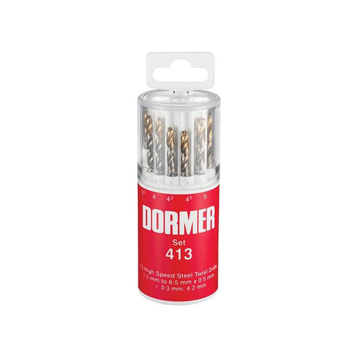 Dormer A094 No.413 HSS TiN Coated Drill Set of 13 1.5- 6.50mm x 0.5mm Dormer - Dynamic Drive