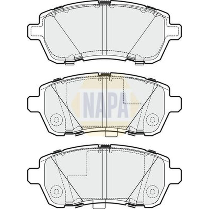 NAPA Front Brake Pad Set fits Ford Fiesta 2010-2017 1.6