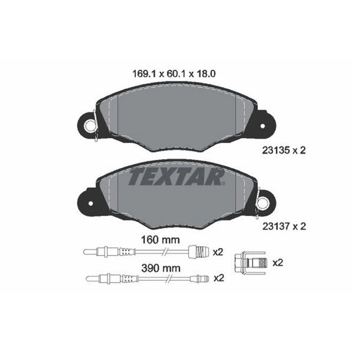 Textar Front Brake Pad Set 2313503