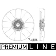 Mahle Engine Cooling Fan fits Man M90 1988-1996