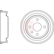 Apec Brake Drum Assembly Rear fits Opel Astra F 1991-2001 1.4 1.6 1.7