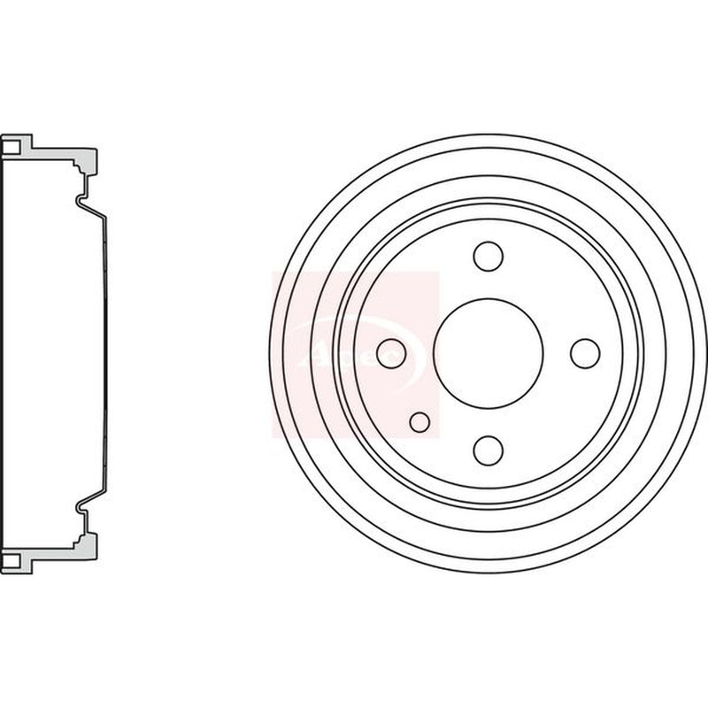 Apec Brake Drum Assembly Rear fits Opel Astra F 1991-2001 1.4 1.6 1.7