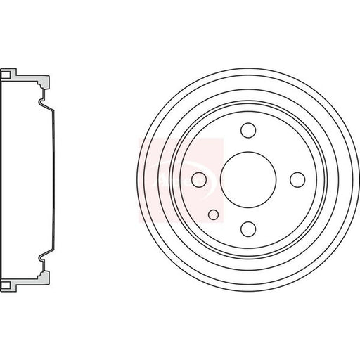 Apec Brake Drum Assembly Rear DRM9126
