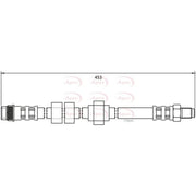 Apec Brake Hydraulic Hose Line Front fits Renault Kangoo 2001 on 1.6 1.9