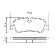 Bosch Front & Rear Pads fits Land Rover Range Rover 2002-2012 3.0 4.4