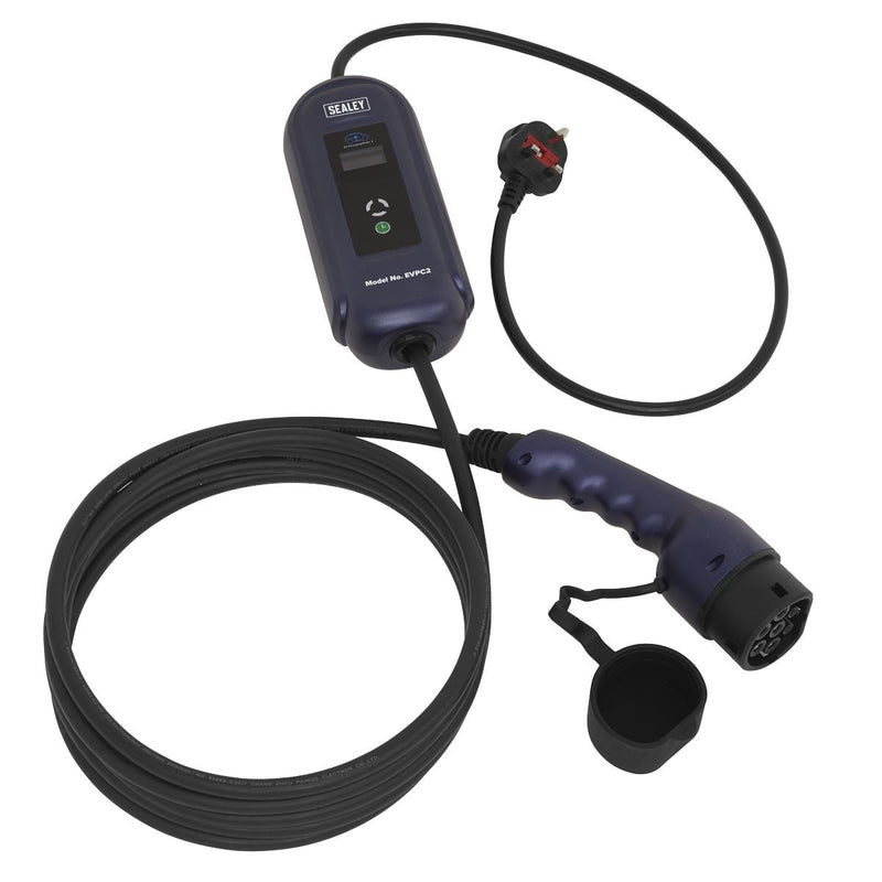 Sealey Portable EV Charger Type 2 to UK 10A 5m Cable EVPC2 Sealey - Dynamic Drive
