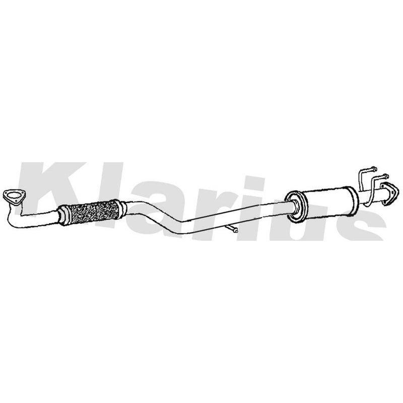 Klarius Box With Centre Pipe Centre fits Vauxhall Antara A 2010-2015 2.2