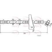 Apec Brake Hydraulic Hose Line Lower HOS4026