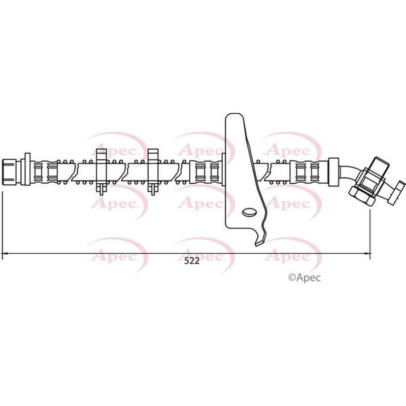 Apec Brake Hydraulic Hose Line Lower HOS4026