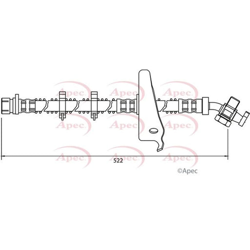 Apec Brake Hydraulic Hose Line Lower HOS4026