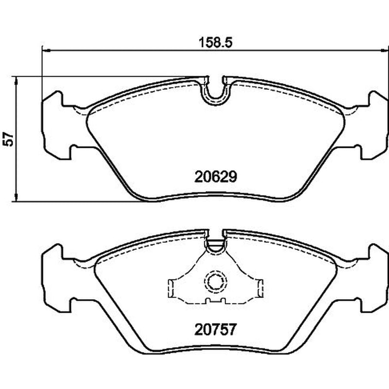 DON Front Brake Pad Set fits BMW 3 1986-1993 2.3 2.5