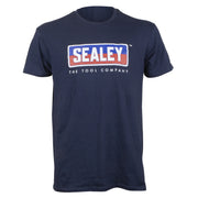 Sealey T-Shirt Medium 100% Cotton Lightweight Crew-Neck