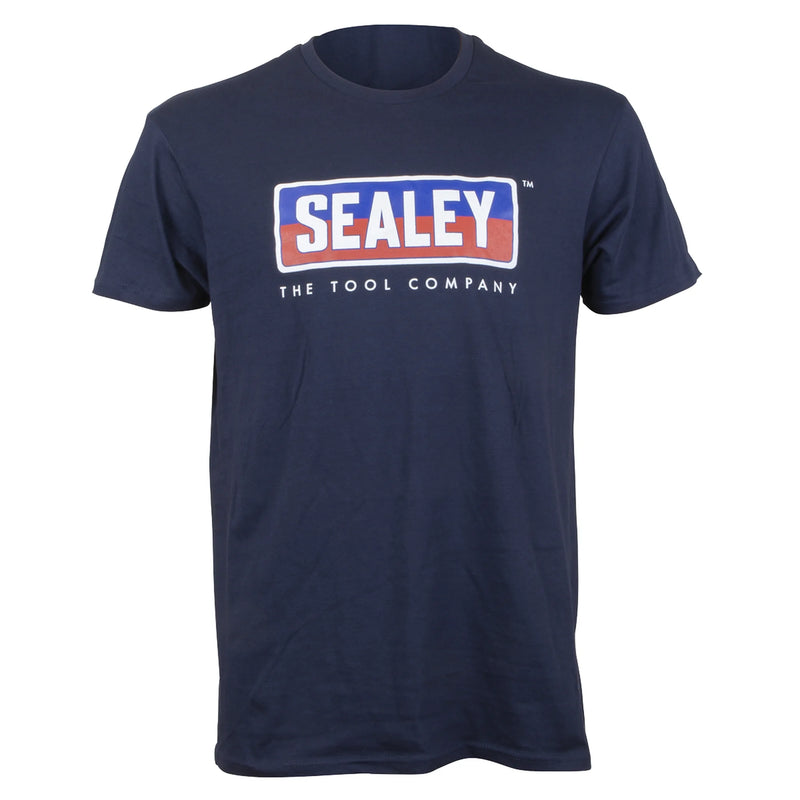 Sealey T-Shirt Medium 100% Cotton Lightweight Crew-Neck