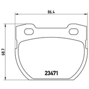 Brembo Rear Brake Pad Set fits Land Rover Defender 1990-2016 2.2 2.4 2.5 3.5 3.9