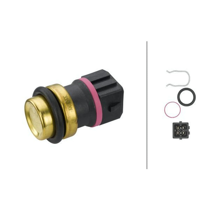 Hella Coolant Temperature Sensor fits Mercedes-Benz V-Class 1997-2003