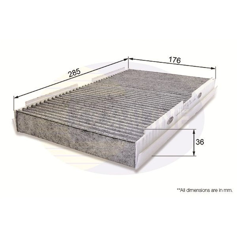 Comline Cabin Air Filter (Pollen Filter) fits Citroën C2 2003-2012 1.1 1.4 1.6