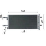 Mahle Air Conditioning Condenser fits Man Tgs I 2006-2021
