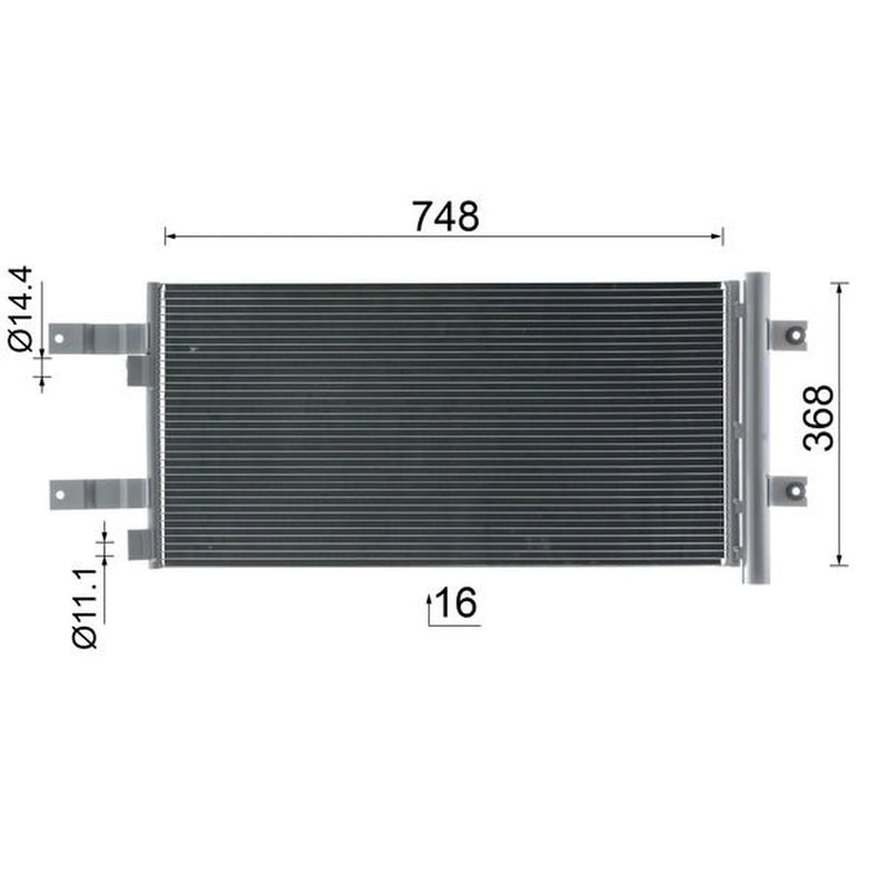 Mahle Air Conditioning Condenser fits Man Tgs I 2006-2021