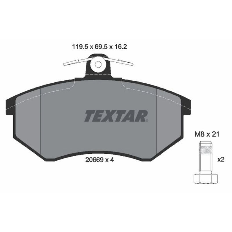 Textar Front Brake Pad Set 2066904