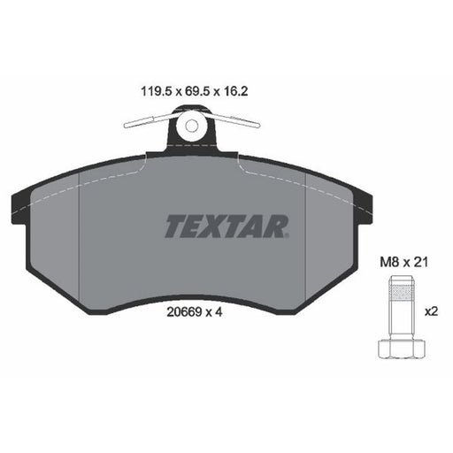 Textar Front Brake Pad Set 2066904