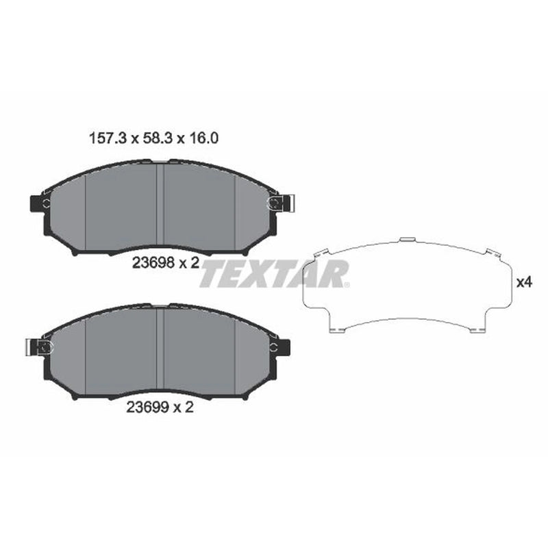 Textar Front Brake Pad Set 2369801