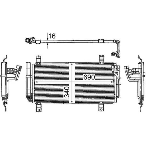 Mahle Air Conditioning Condenser fits Mazda 6 2007-2013 1.8 2.0 2.2 2.5