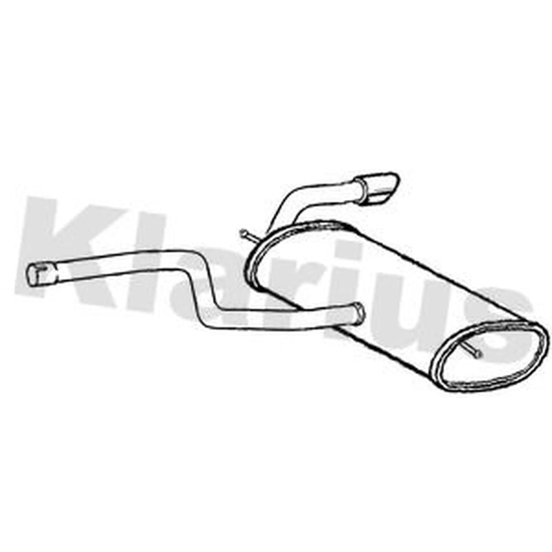 Klarius Box With Tail Pipe Rear fits Ford Focus IV 2018-2025 1.0
