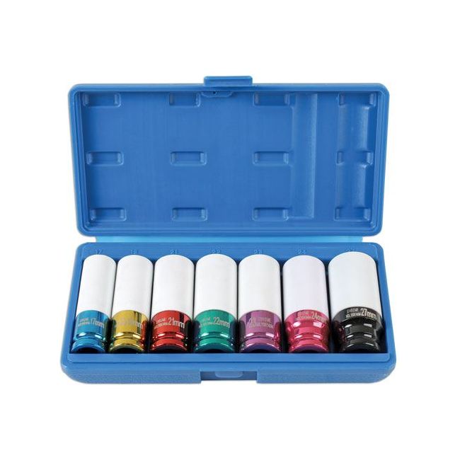 Laser Alloy Wheel Nut Socket Set 1/2"D 7pc 6723 Laser - Dynamic Drive