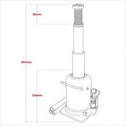 Viking Viking Telescopic Bottle Jack 12 Tonne PTBJ12S Viking - Dynamic Drive