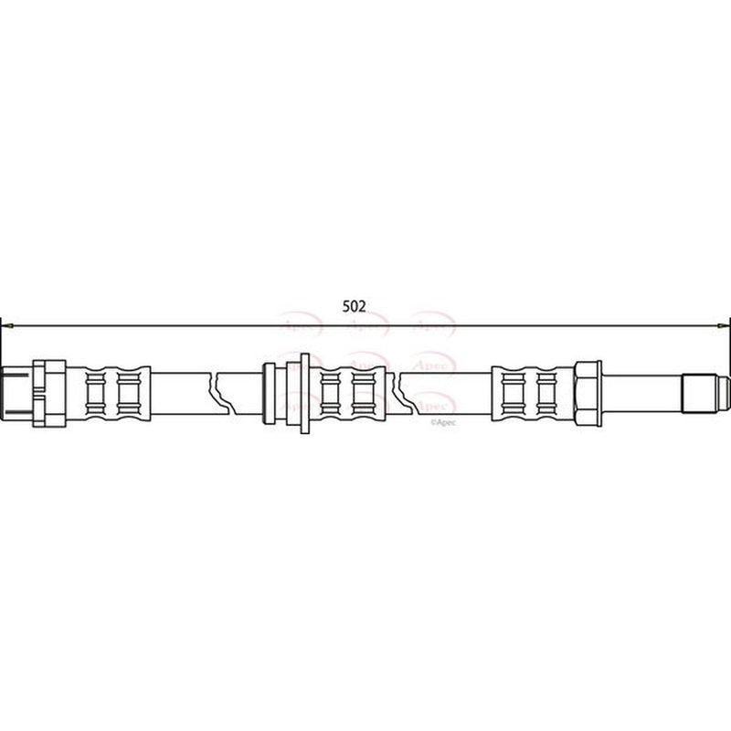 Apec Brake Hydraulic Hose Line Rear fits BMW 3 1995-2007