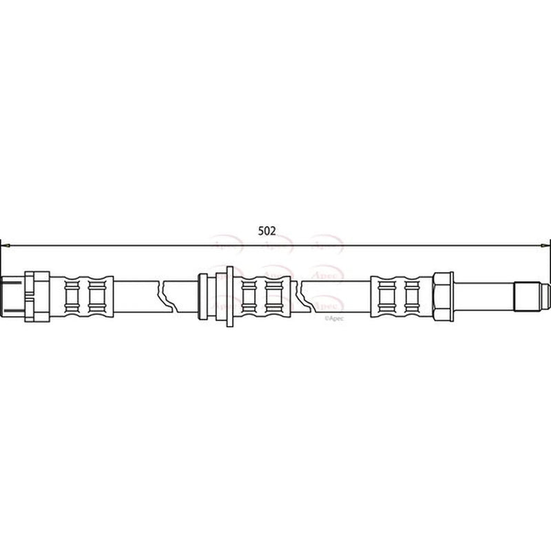 Apec Brake Hydraulic Hose Line Rear HOS3422