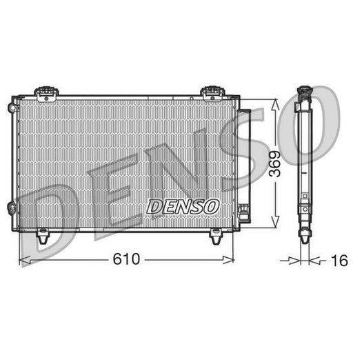 Denso Air Conditioning Condenser fits Toyota Corolla 1999-2014
