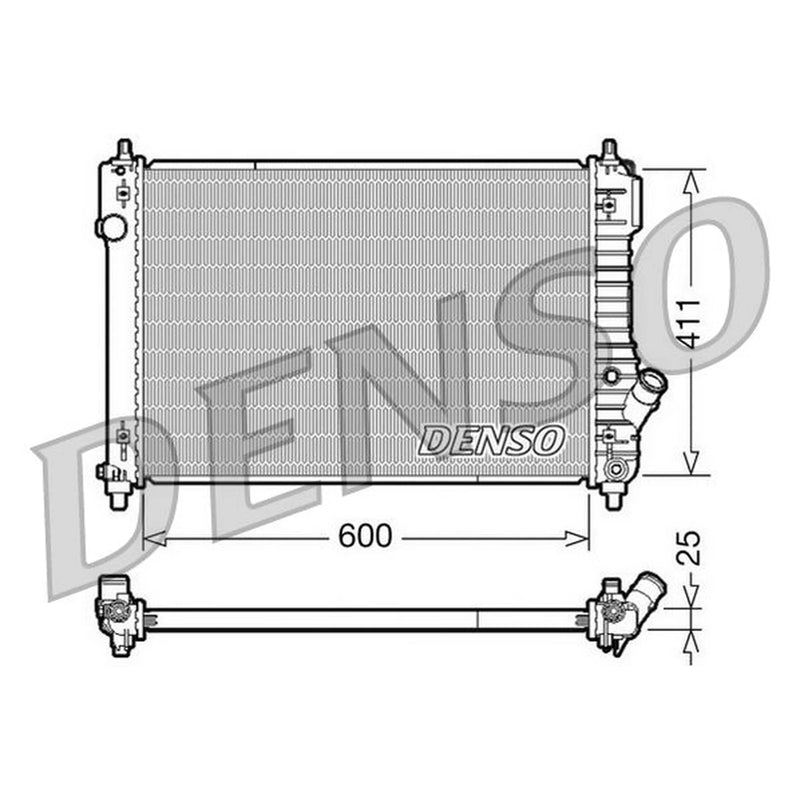 Denso Engine Radiator fits Chevrolet Aveo / Kalos 2003-2008 1.4
