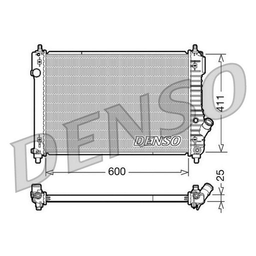 Denso Engine Radiator fits Chevrolet Aveo / Kalos 2003-2008 1.4