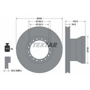 Textar 2 x Internally Vented Brake Discs 93142500