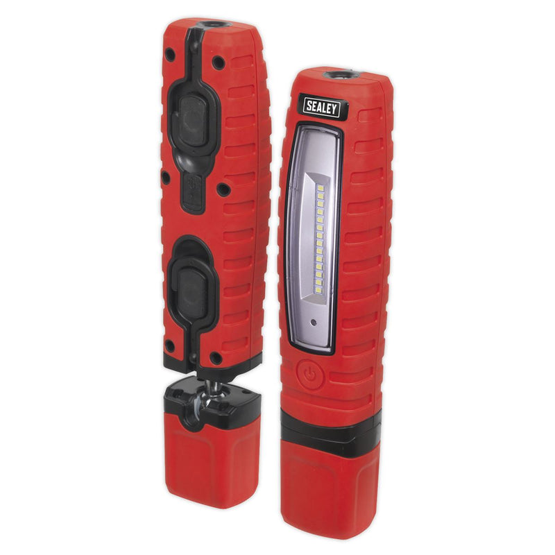 Sealey Rechargeable 360 Inspection Light 14 SMD LED & 3W SMD LED Red Lithium-ion Sealey - Dynamic Drive