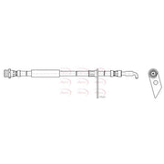 Apec Brake Hydraulic Hose Line Front Left fits Ford Mondeo V 2014-2022