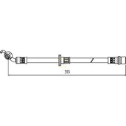 NAPA Brake Hydraulic Hose Line Rear Right fits Toyota Auris 2006-2018 1.3 2.2
