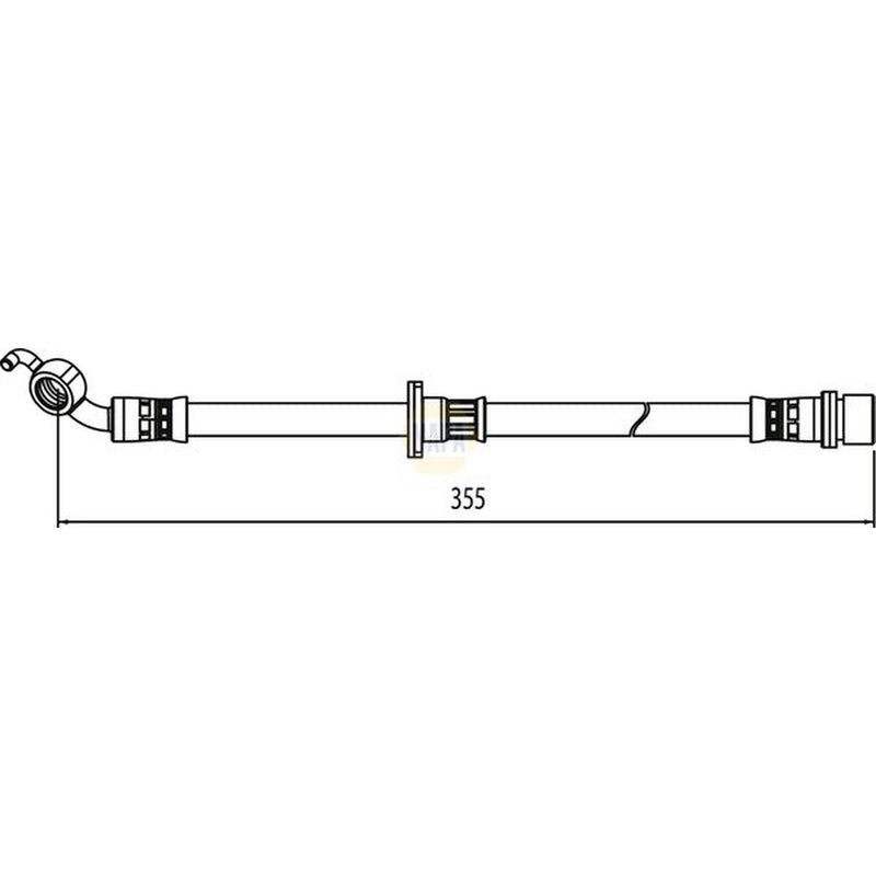 NAPA Brake Hydraulic Hose Line Rear Right fits Toyota Auris 2006-2018 1.3 2.2