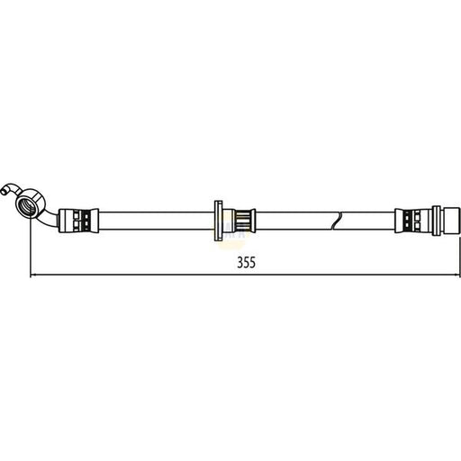 NAPA Brake Hydraulic Hose Line Rear Right NBH1418