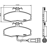 Mintex Front & Rear Pads fits Tvr S 1988-1996 2.9