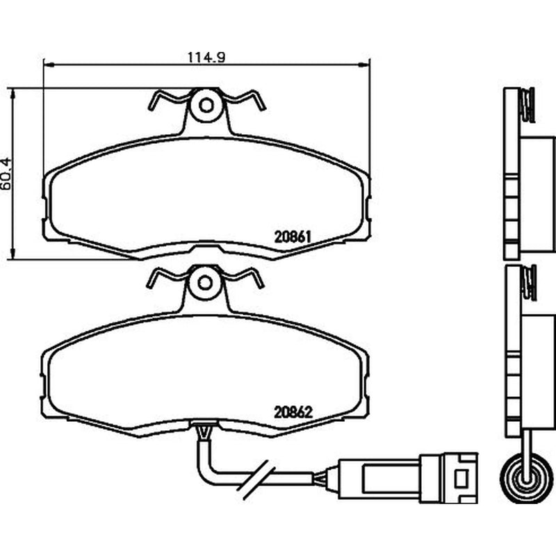 Mintex Front & Rear Pads fits Tvr S 1988-1996 2.9