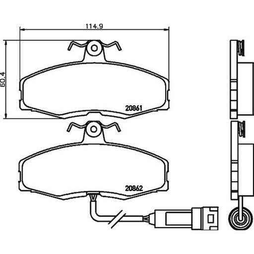 Mintex Front Brake Pad Set fits Ford Sierra I 1982-1986 1.3 1.6