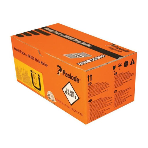 Paslode 2.8 x 63mm 350 Ring Nails Stainless Steel Finish Box of 1100 + 1 Fuel Cell Paslode - Dynamic Drive