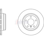 Fahren 2 x Vented Rear Brake Discs FBD6611-x2