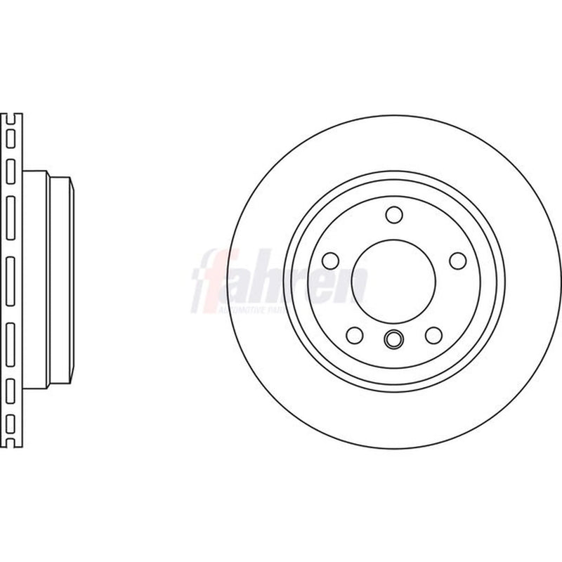 Fahren 2 x Vented Rear Brake Discs FBD6611-x2