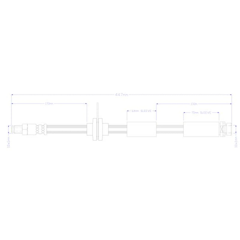 Juratek Brake Hydraulic Hose Line Rear fits Ford Focus III Turnier 2010-2020
