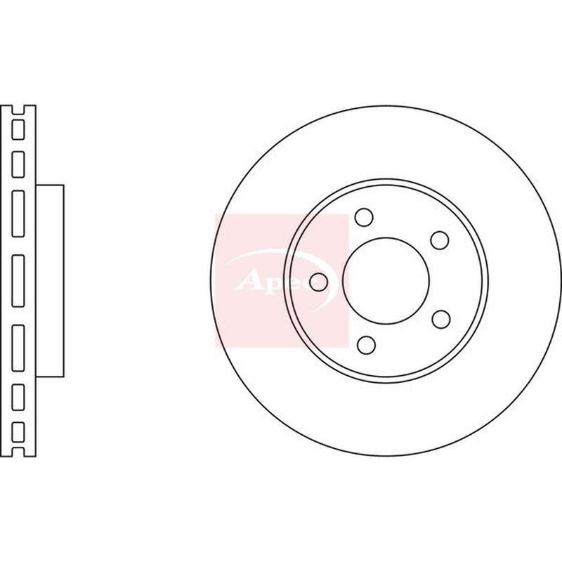 Apec Front & Rear Brake Discs & Pads fits Nissan X-Trail I 2001-2013 2.0 2.2 2.5