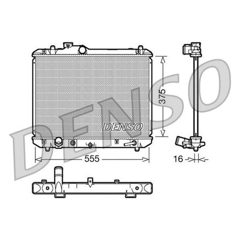 Denso Engine Radiator fits Suzuki Swift III 2005-2012 1.3 1.5
