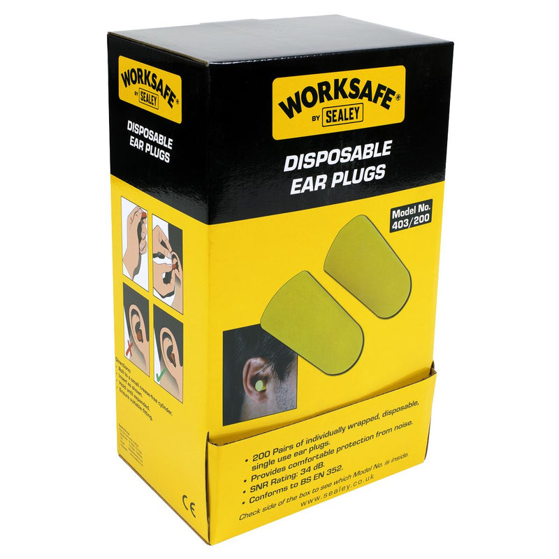 Worksafe Worksafe Disposable Ear Plugs - 200 Pairs 403/200 Worksafe - Dynamic Drive